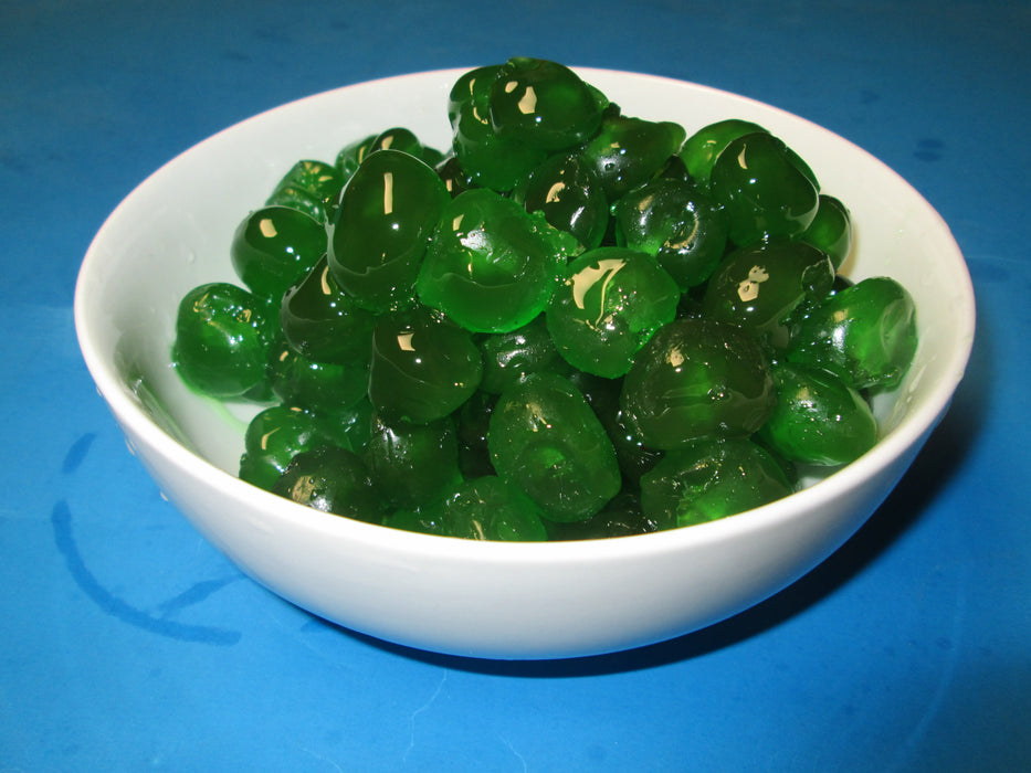 Green Whole Glace Cherries, 30 lbs / case