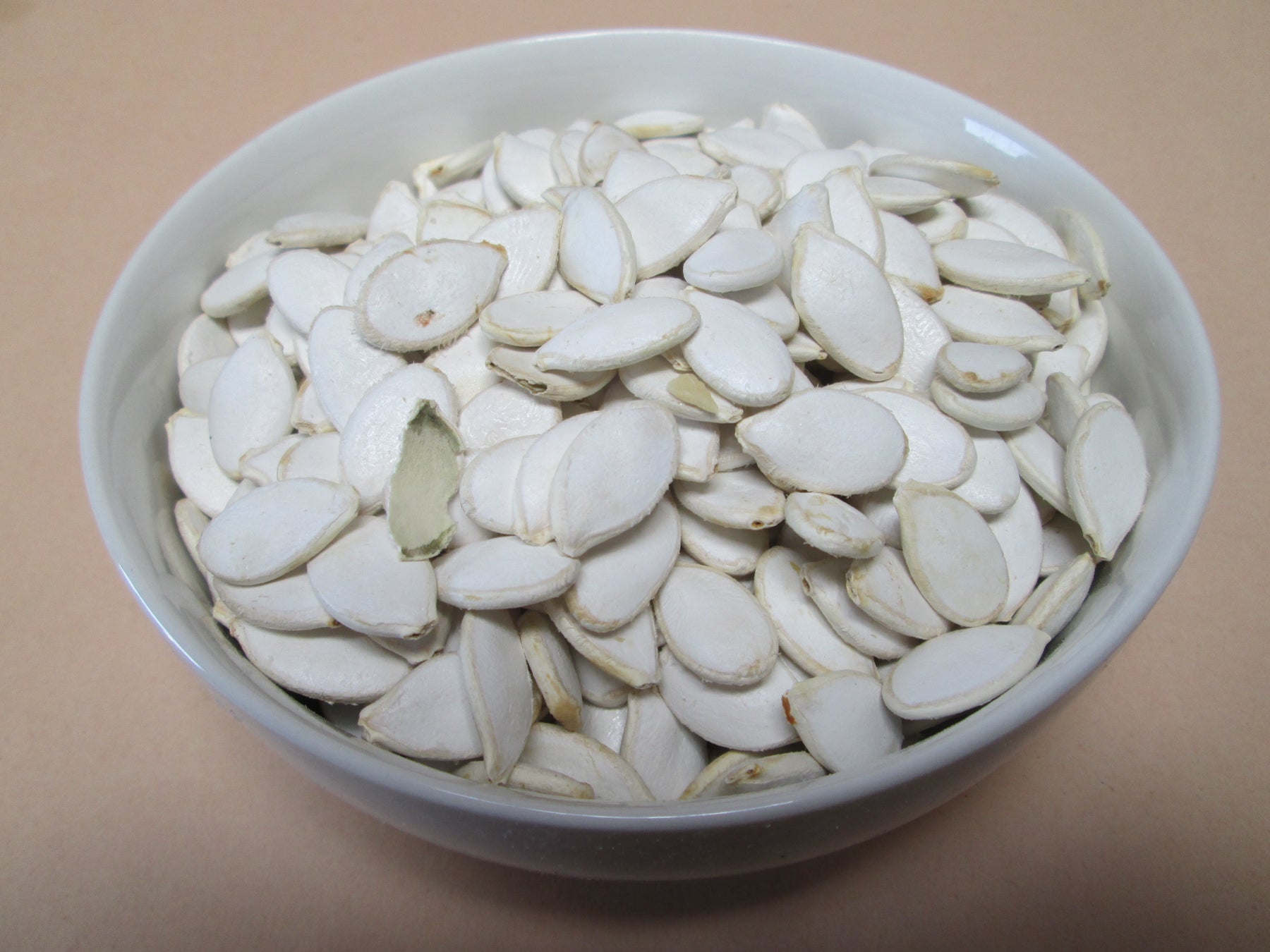 Roasted White Pumpkin Seeds In Shell, 25 lbs / case