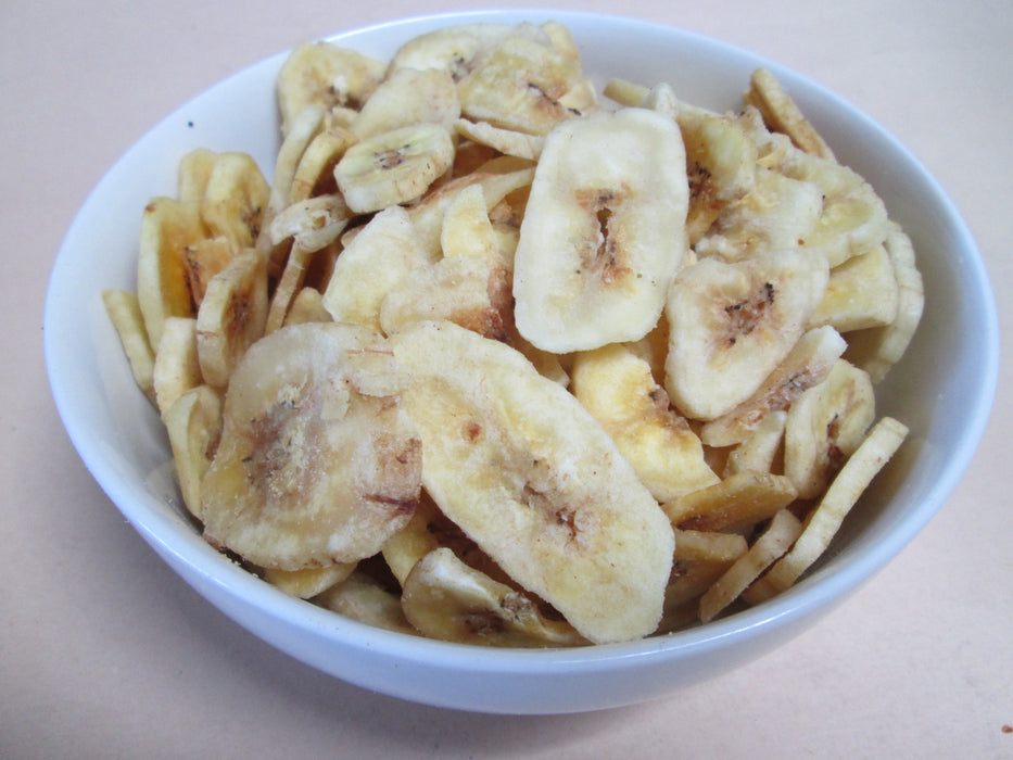 Un-Sweetened Dried Banana Chips, 14 lbs / case