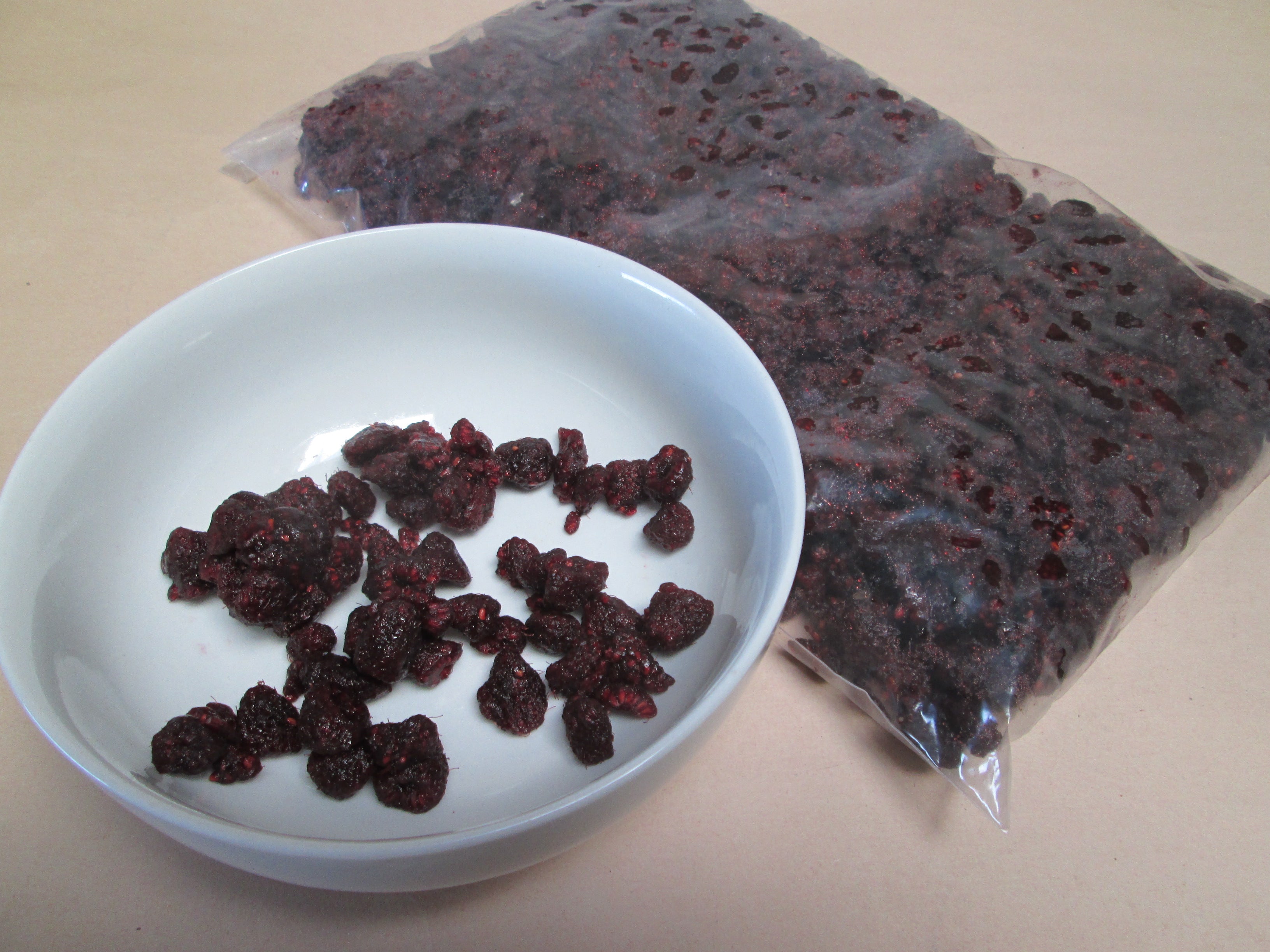 Dried Red Raspberries, 11 lbs / case – GREEN BULK