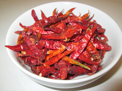 Dried Arbol Chiles-Stemless, 22 lbs