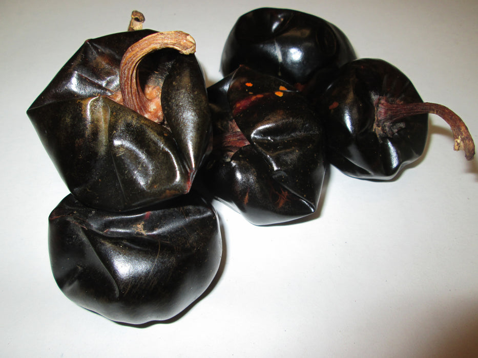 Dried Cascabel Chiles with stem, 10 lbs