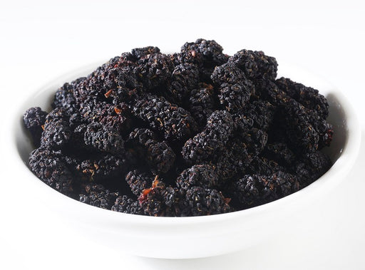 Dried Organic Black Mulberries, 22 lbs / case